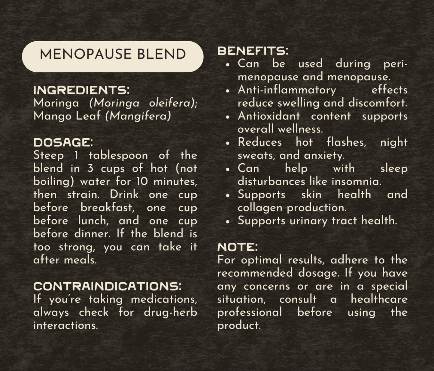 Mayan Healing Herbs - Menopause Blend