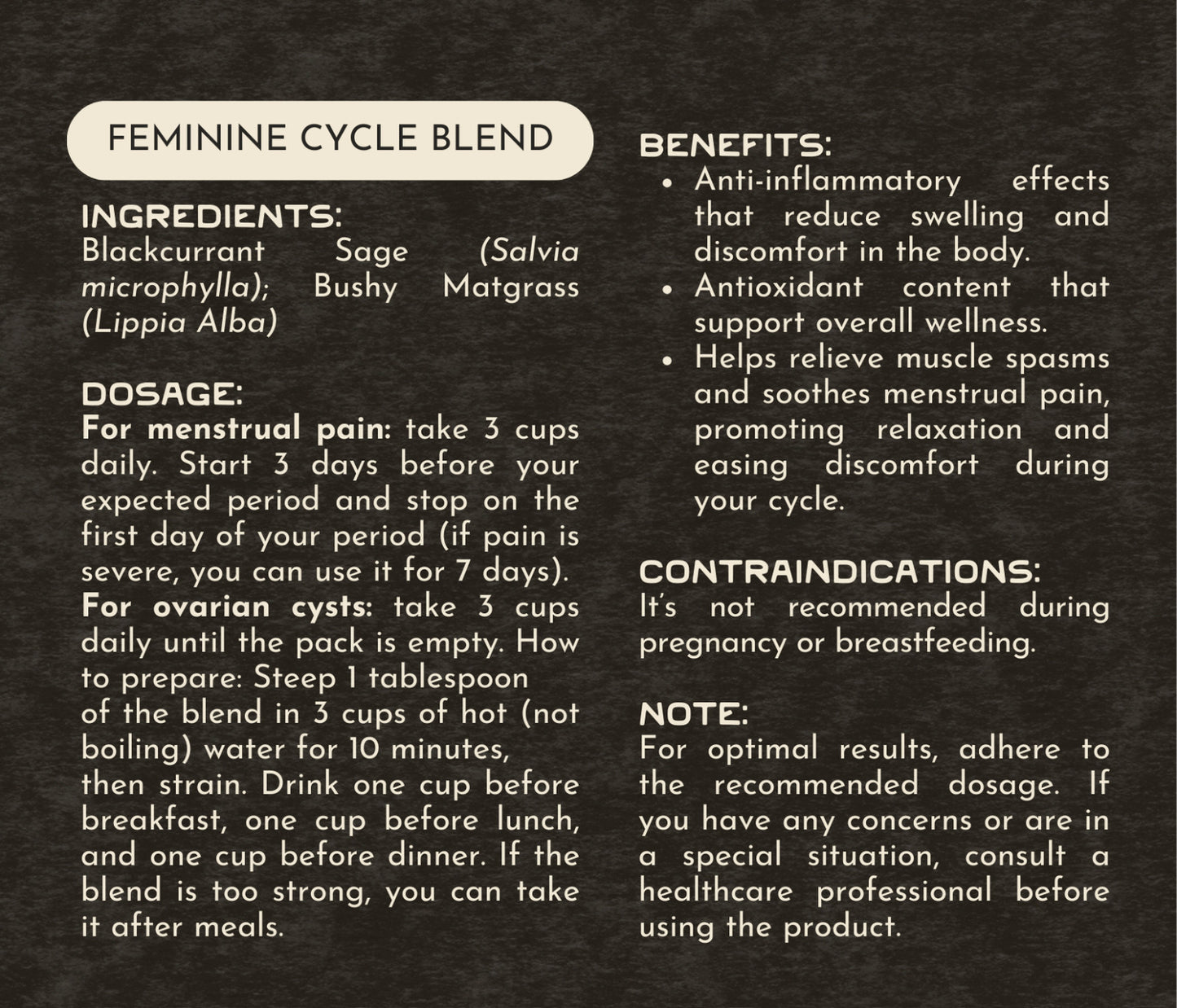 Mayan Healing Herbs - Feminine Cycle Blend