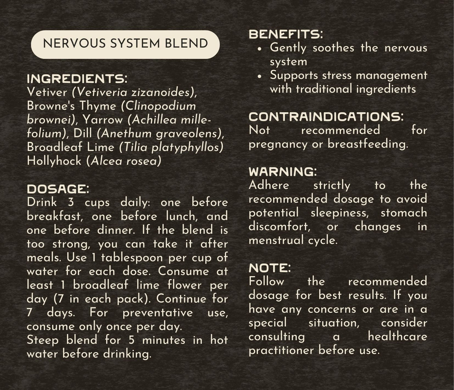 Mayan Healing Herbs - Nervous System Blend